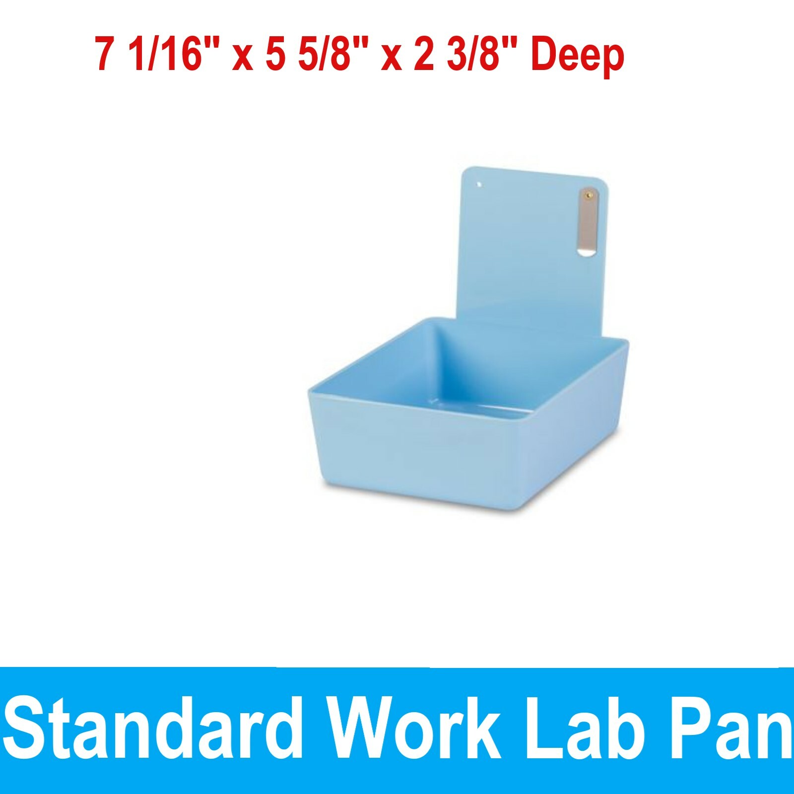 Dental Work Lab Pans with metal clip. Medium Size, 7 1/16″ x 5⅝” x 2⅜”D, 10/Pack