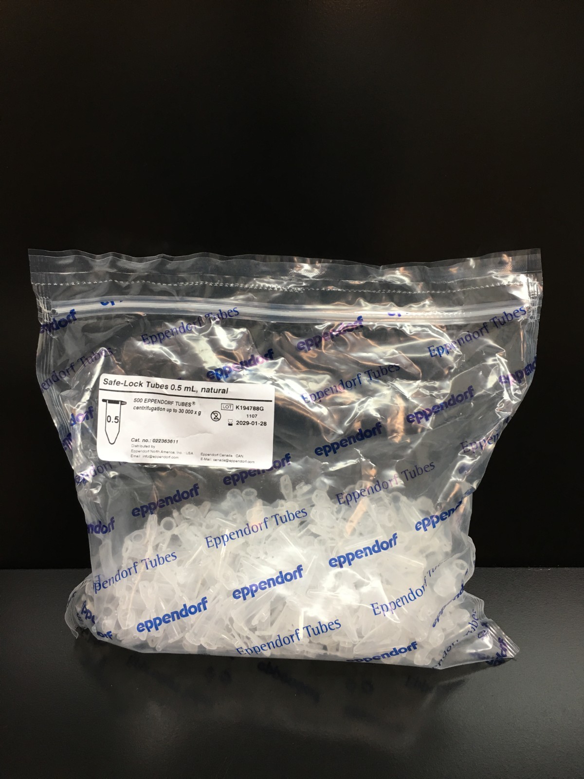 Eppendorf Cat No 022363611 Safe-Lock Tubes 0.5mL Natural