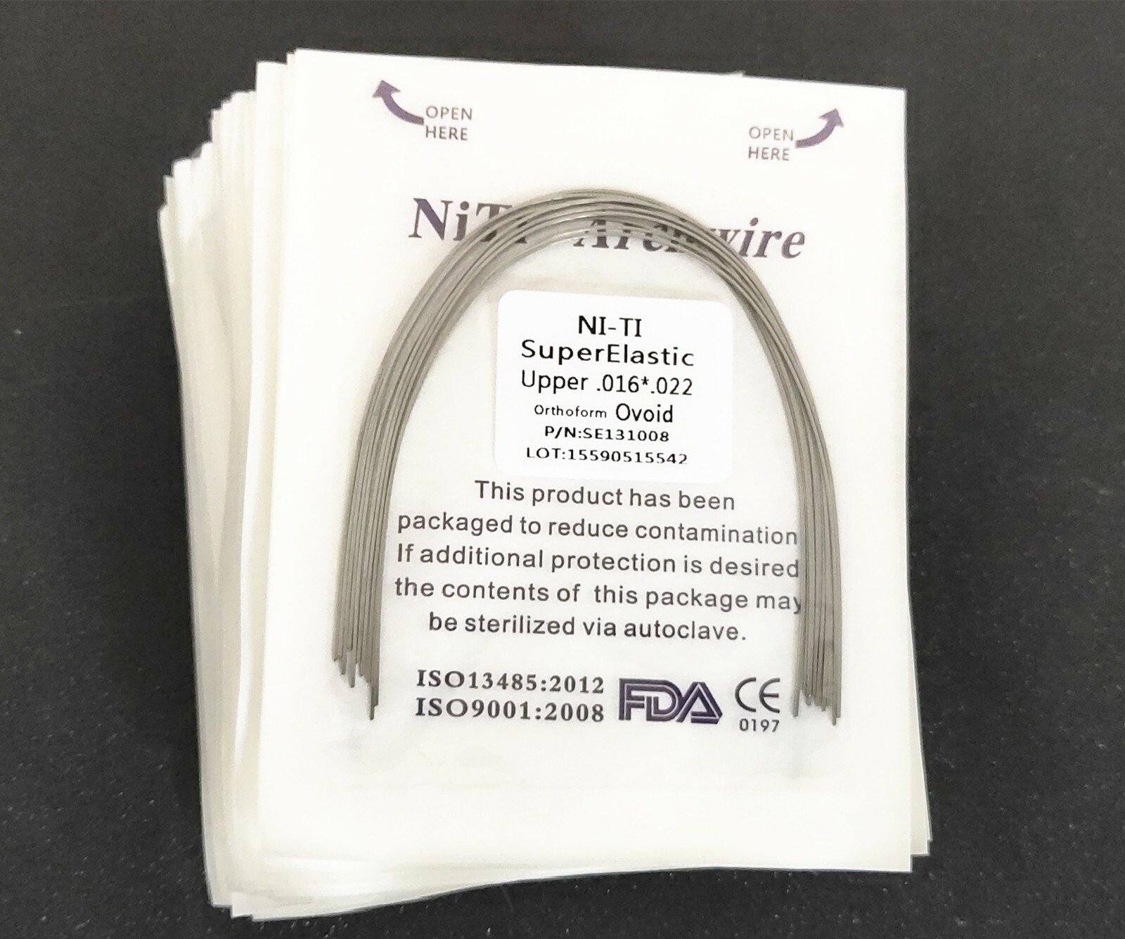 100 Packs Rectangular Niti Super Elastic Arch Wires Ovoid Form Orthodontics Bows