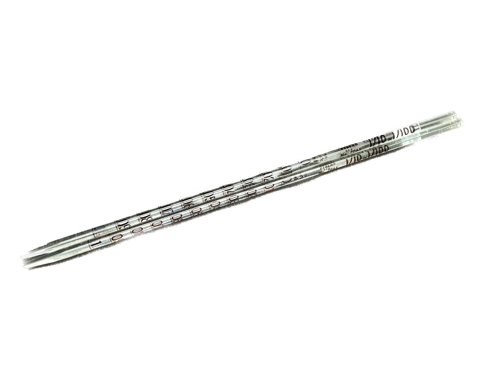 (2) Corning Pyrex TD 0.1mL 1/10 in 1/100 Glass Serological Pipet, 7065-1X