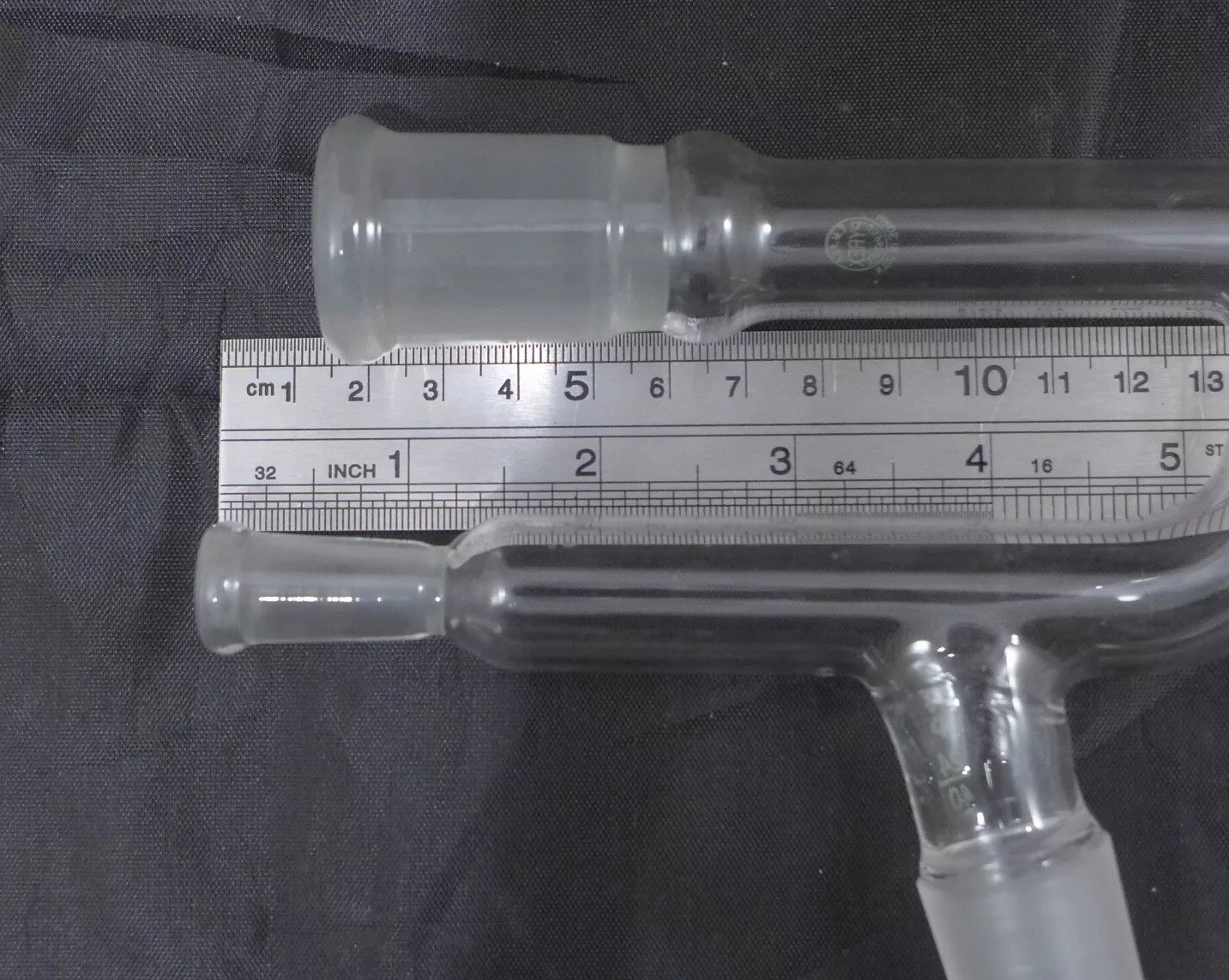 CORNING Pyrex Expanded Claisen Distilling Adapter ST 24/40, thermometer ST 10/30