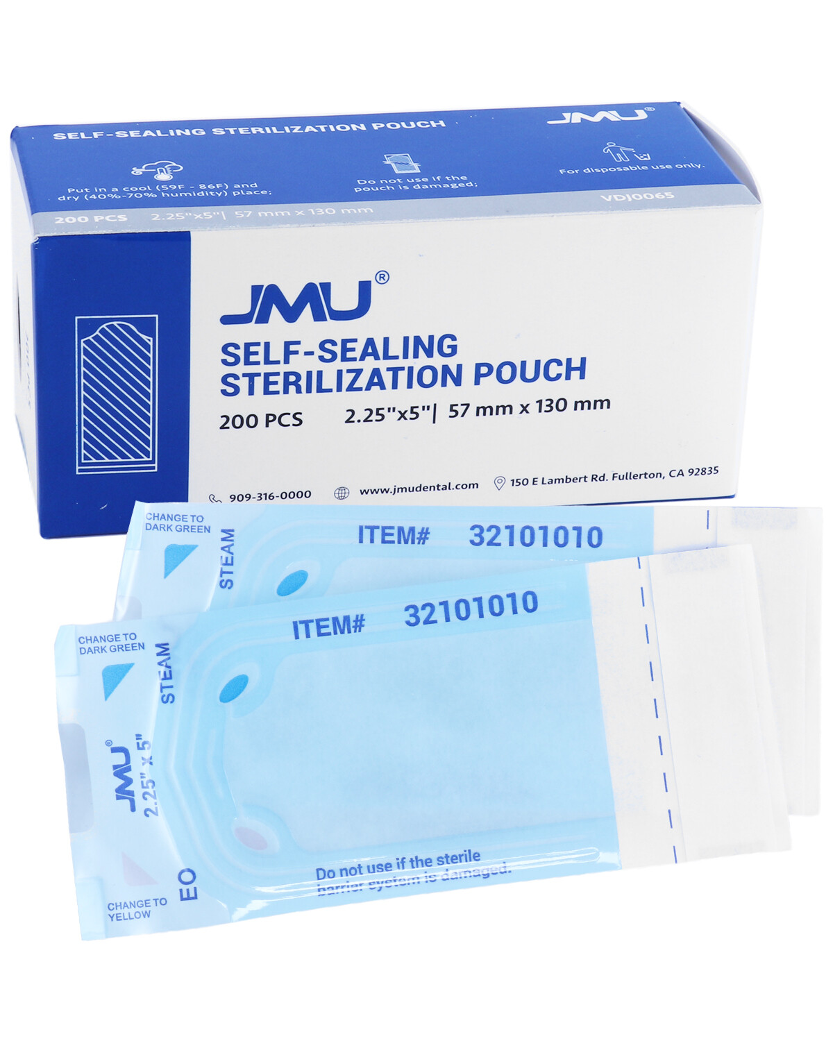 2000Pcs (10Boxes) JMU Dental Self Sealing Sterilization Pouches w/ Indicator