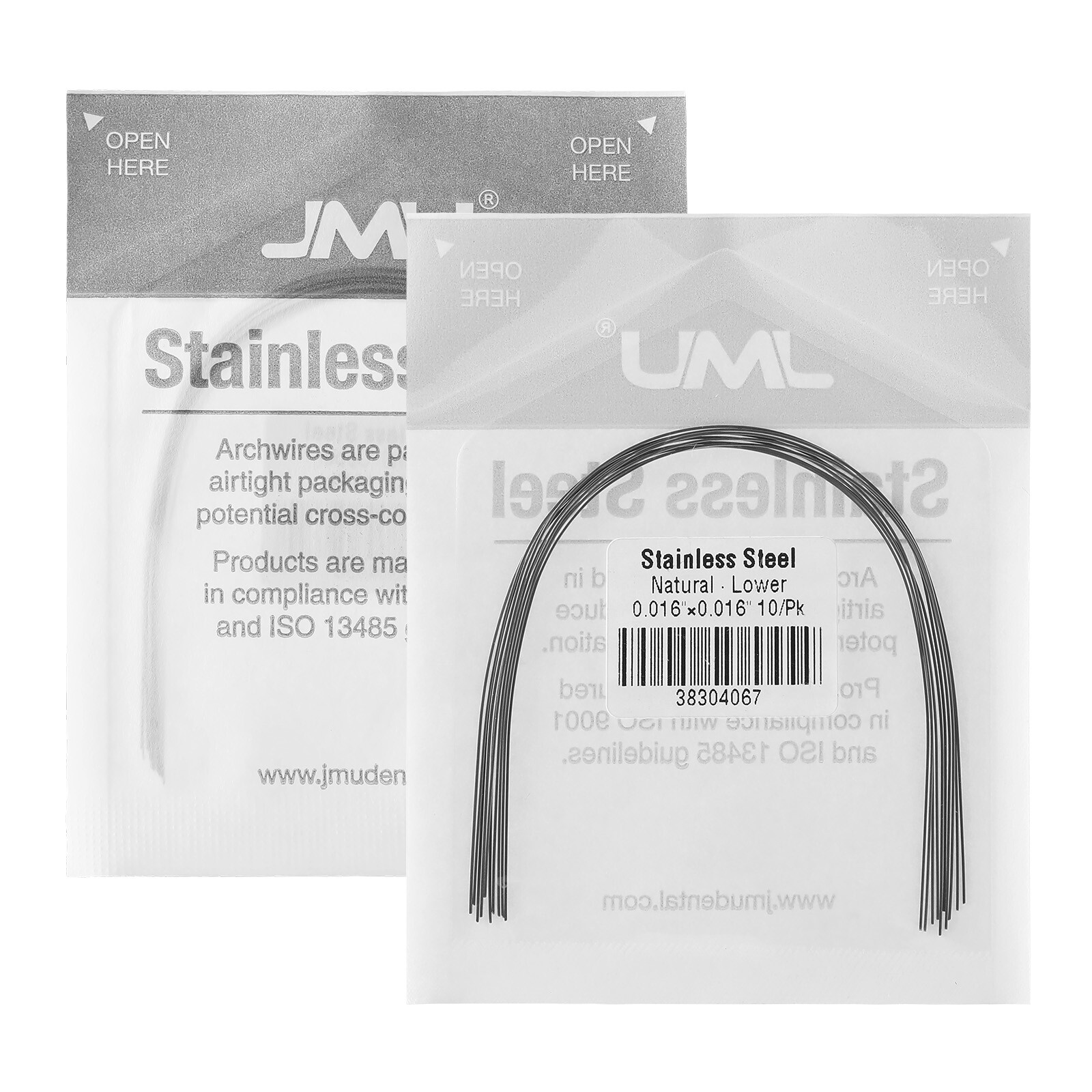 100Pcs Natural Orthodontic Archwire Stainless Steel Round Rectangular Multi-Size