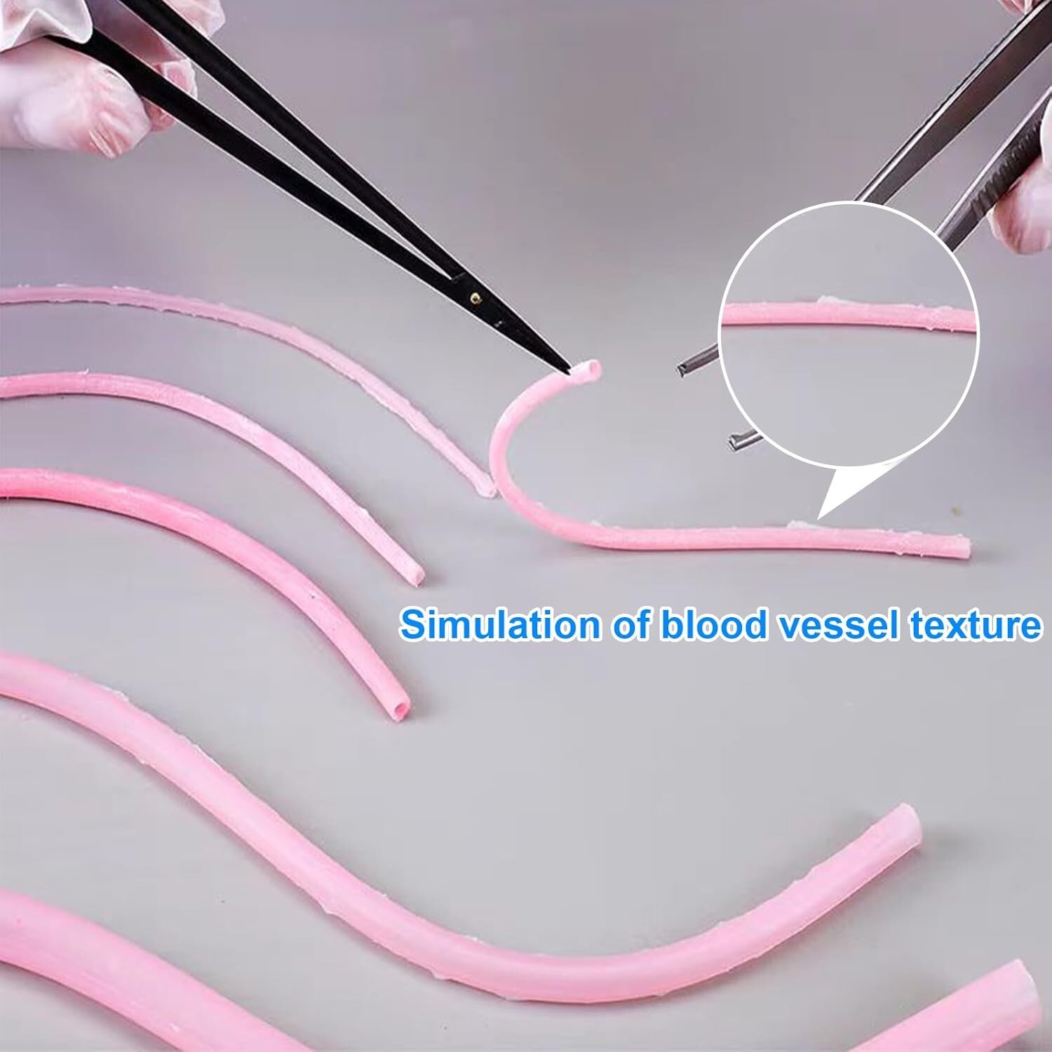 4PCS Vascular Microvascular Model Anastomosis Suture Training Teaching Mult Size