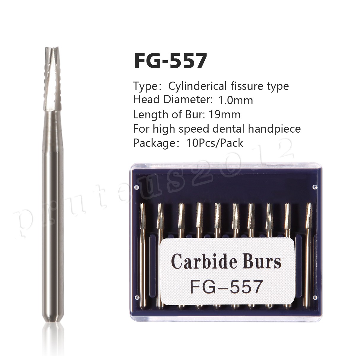 Dental Operative Carbide Burs Straight Fissure Friction Grip FG 555 557 558