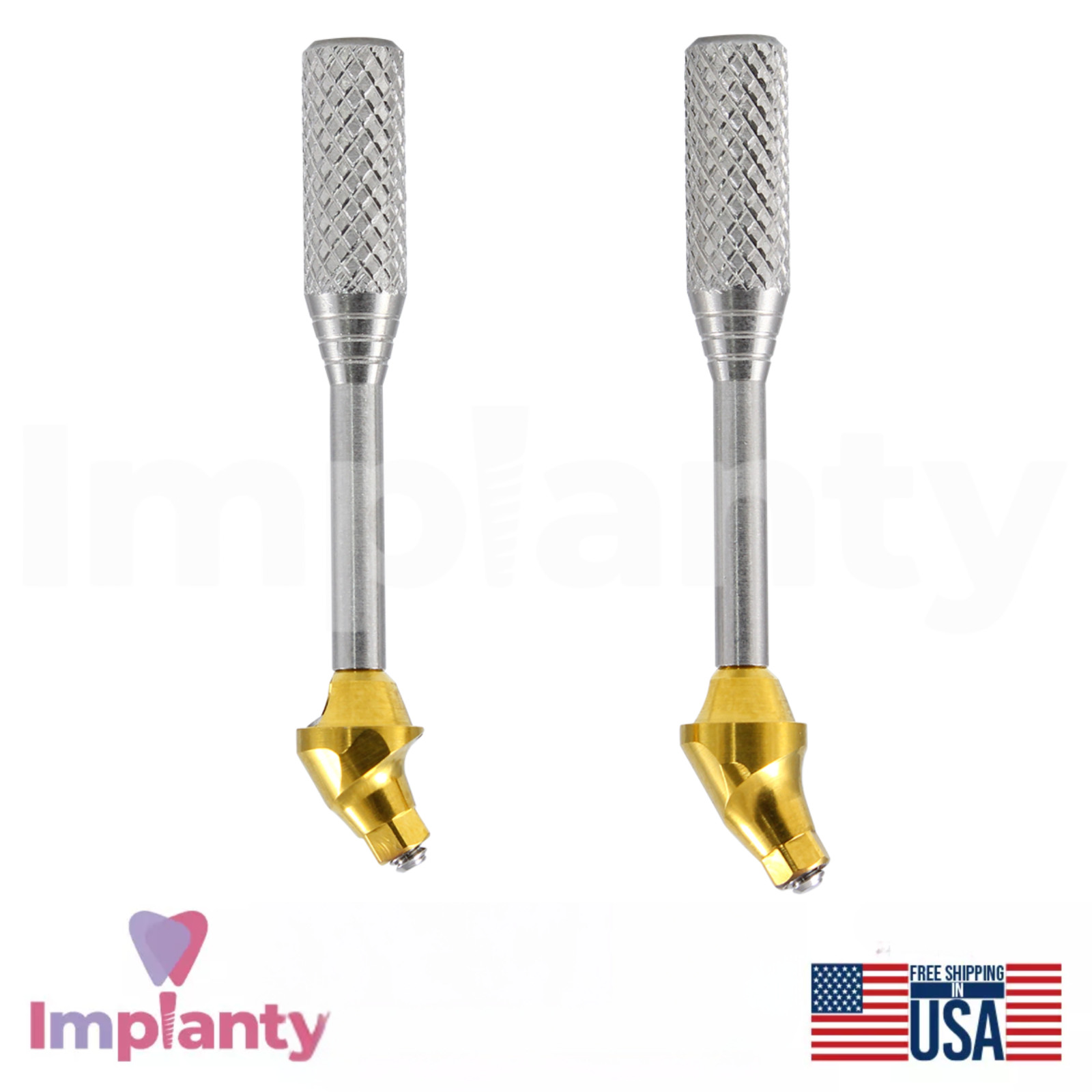 2x Angled Titanium Set Multi Unit 1.6 Dental Conical Connection 30° NP