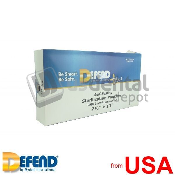 DEFEND – Sterilization Pouches 7.5x 13 200 Box DEFEND+PLUS SP-4500 113613