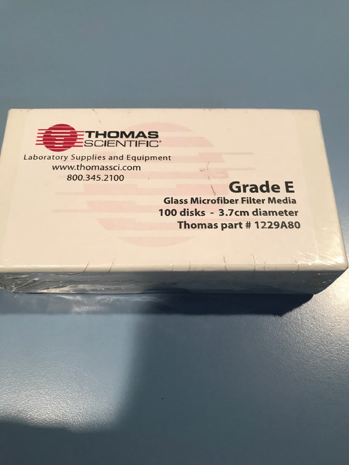 Thomas Scientific Grade E Glass Microfiber Filter Media 100 Disks 3.7 CM 1229A80