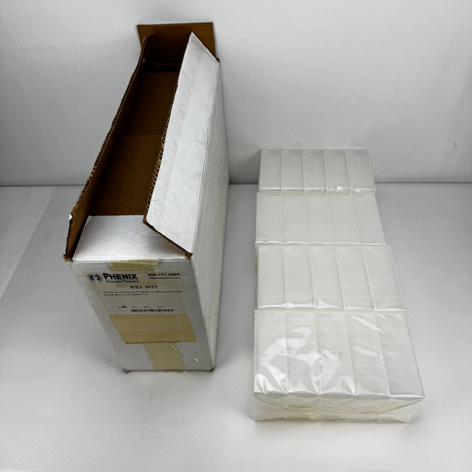20 Count Phenix RRI-3019 12 Column PP Reservoir Pyramidal Bottom 21ml