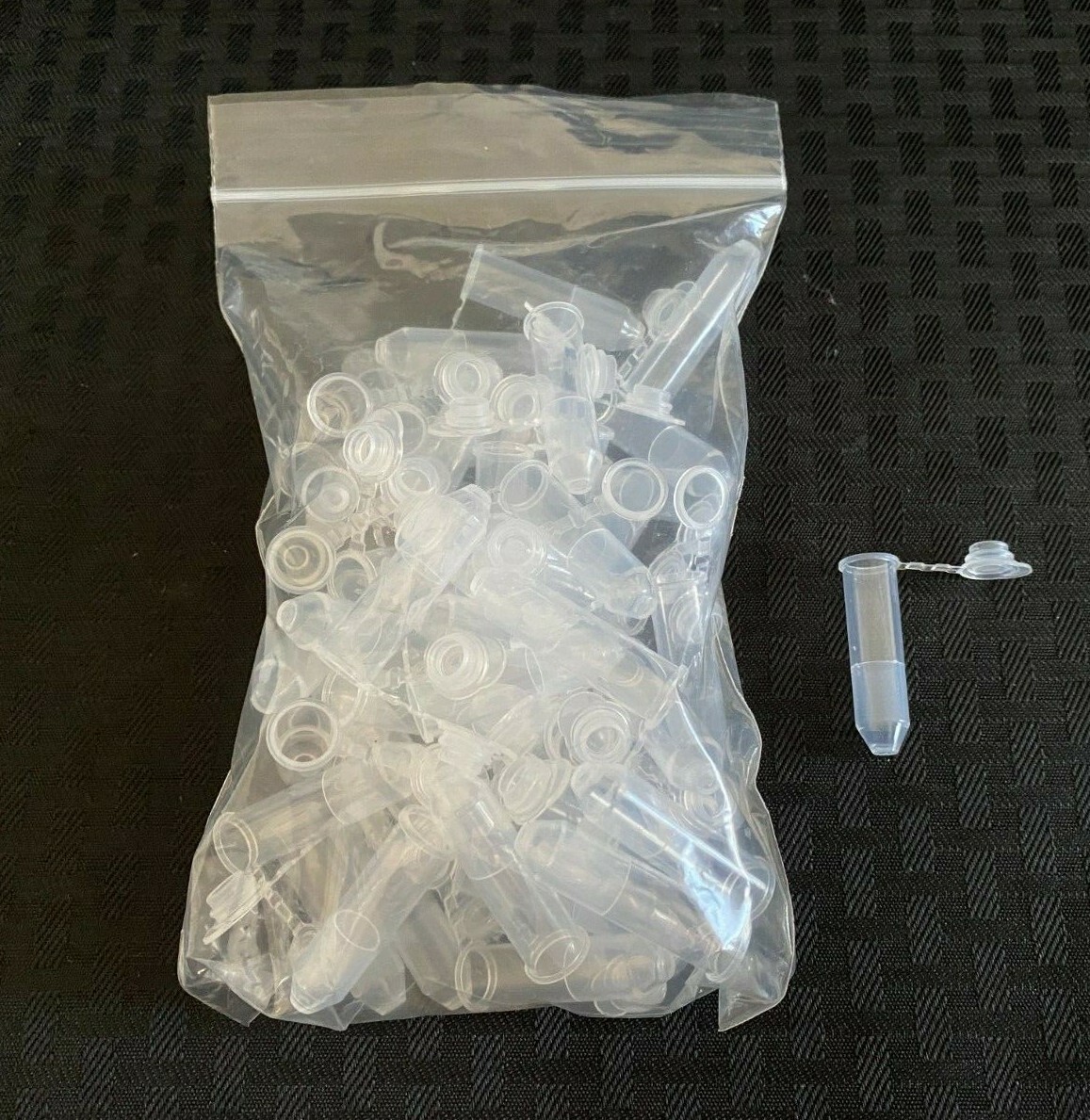 (49) Laboratory Polypropylene 2mL Snap Cap Low Retention Microcentrifuge Tubes
