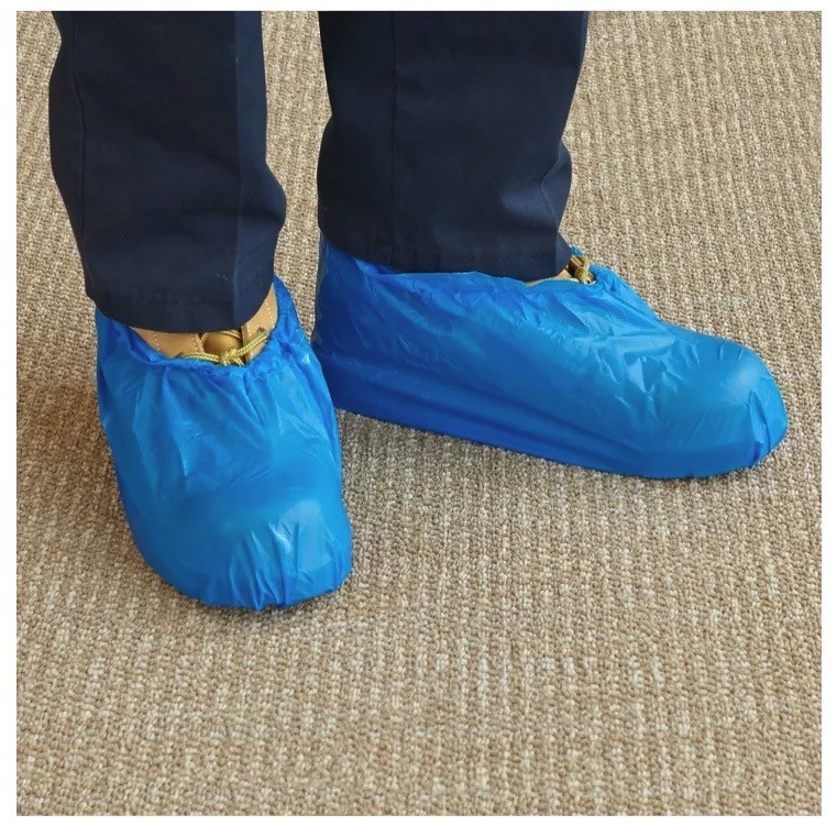 (150/Cs) ULINE Water Resistant Shoe Covers Size 6-11 Mens Blue S-10481
