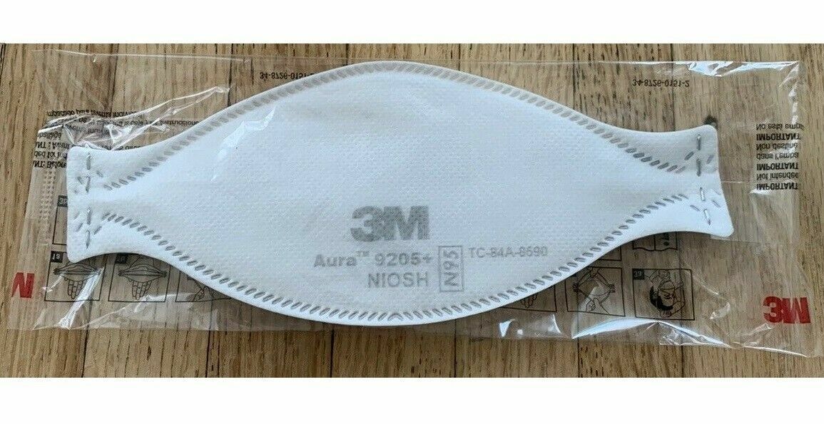 3M Aura 9205+ Particulate Respirator Foldable N95 Mask (3 Pack)