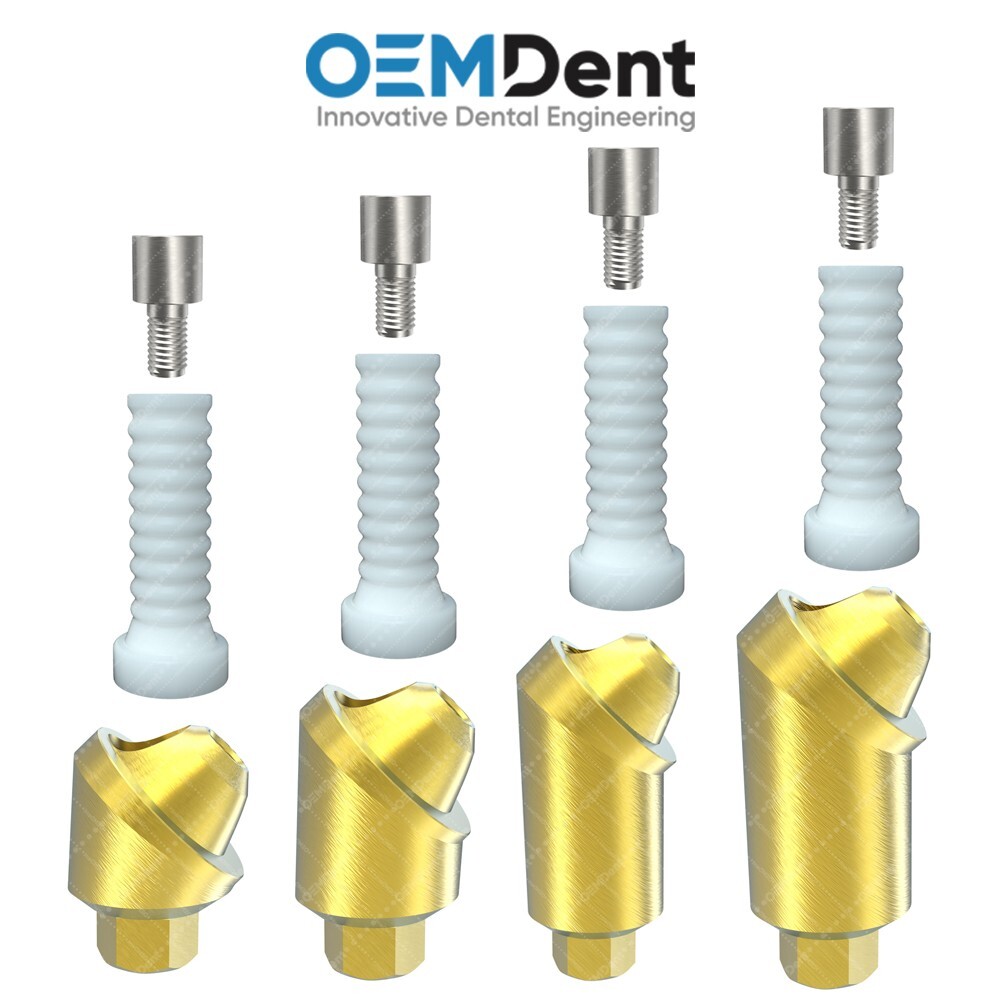 Dental Angulated Multi Unit 1.4 Plastic Sleeve Set 45° SGS® Compatible Int Hex
