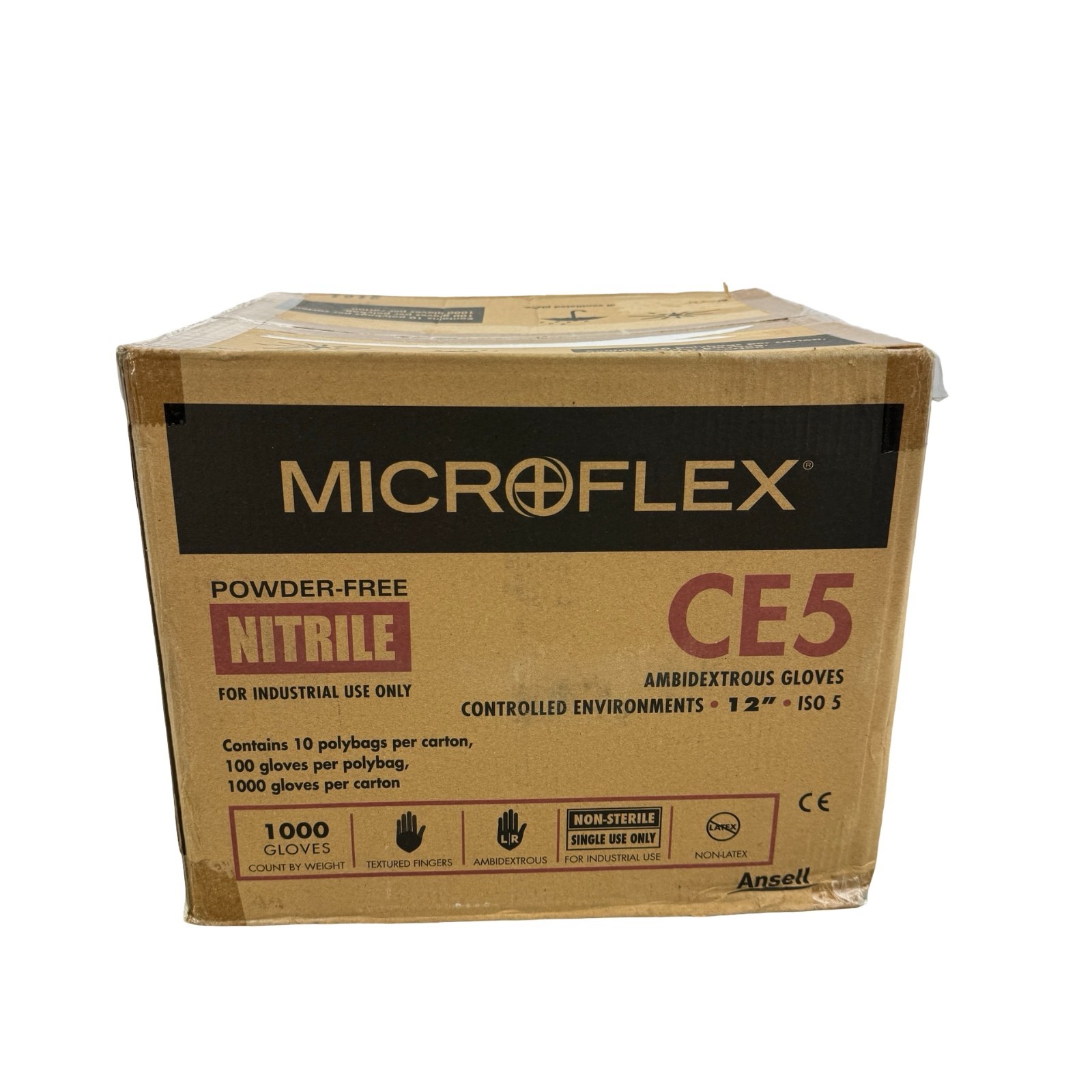 Microflex Powder Free Nitrile Ambidexrous Gloves Extra Large CE-5-755-XL 1000pcs
