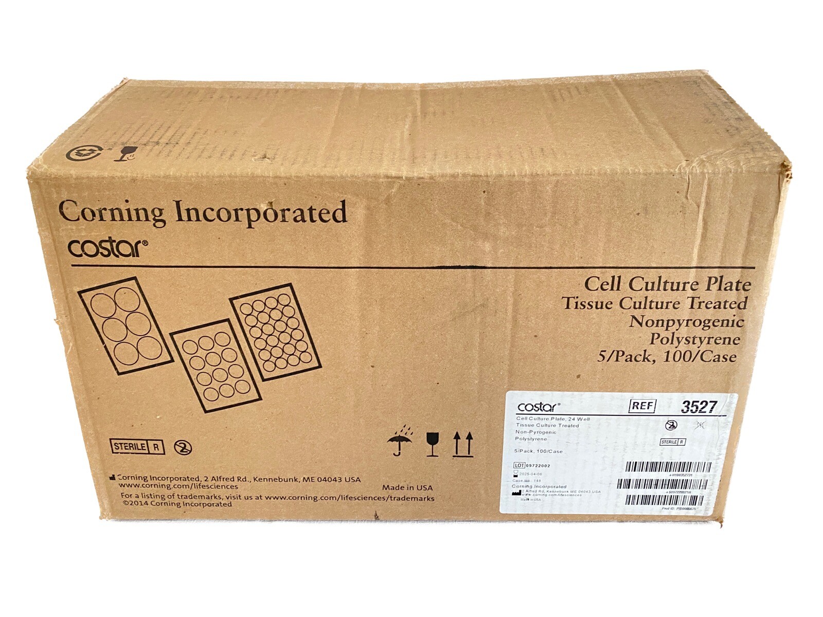 (100/Cs) CORNING Costar 24-Well Polystyrene TC Treated Culture Plates w/Lid 3527