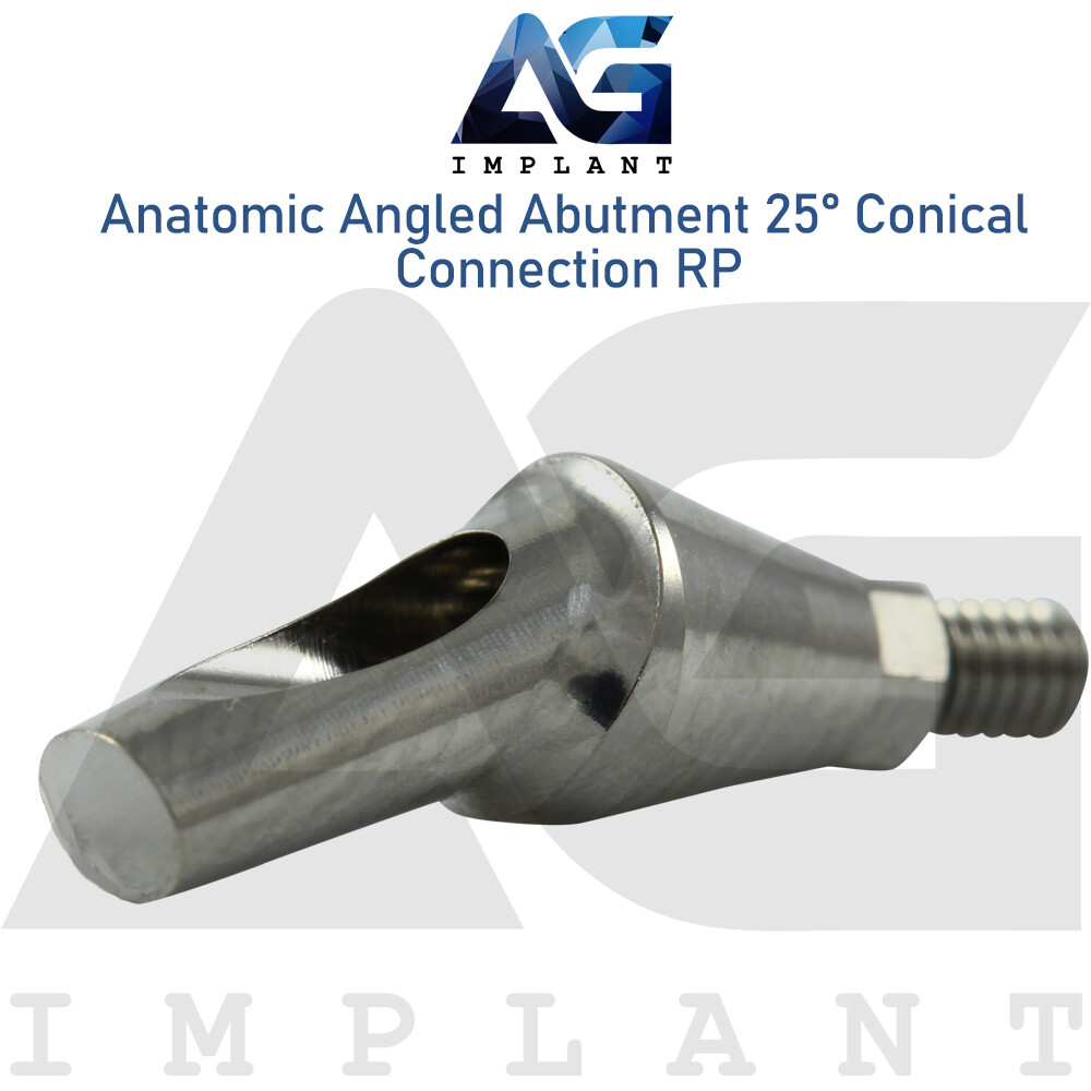 Titanium Anat0mic Angled Prosthetic 25° Regular Platform RP Int Hex 2.65mm