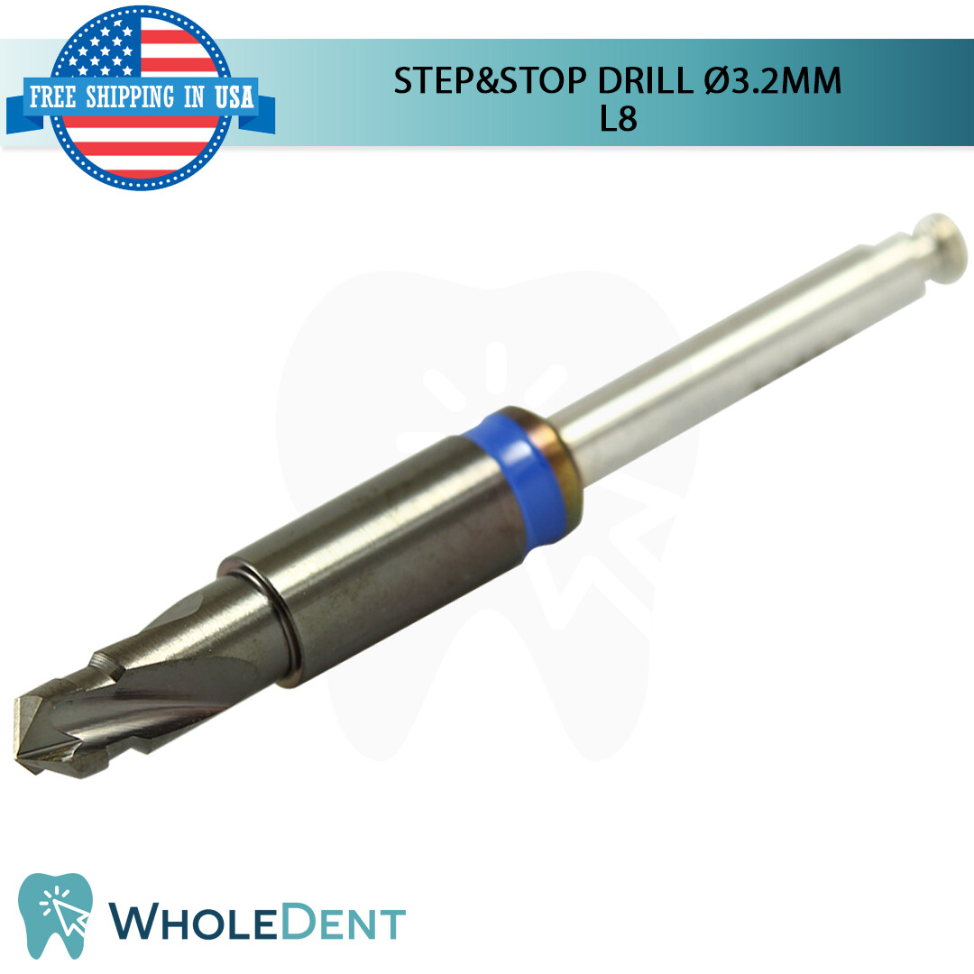 4 Integral DLC Step&Stop Drill Ø3.2 Set External Irrigation Pre Stopped Stopper