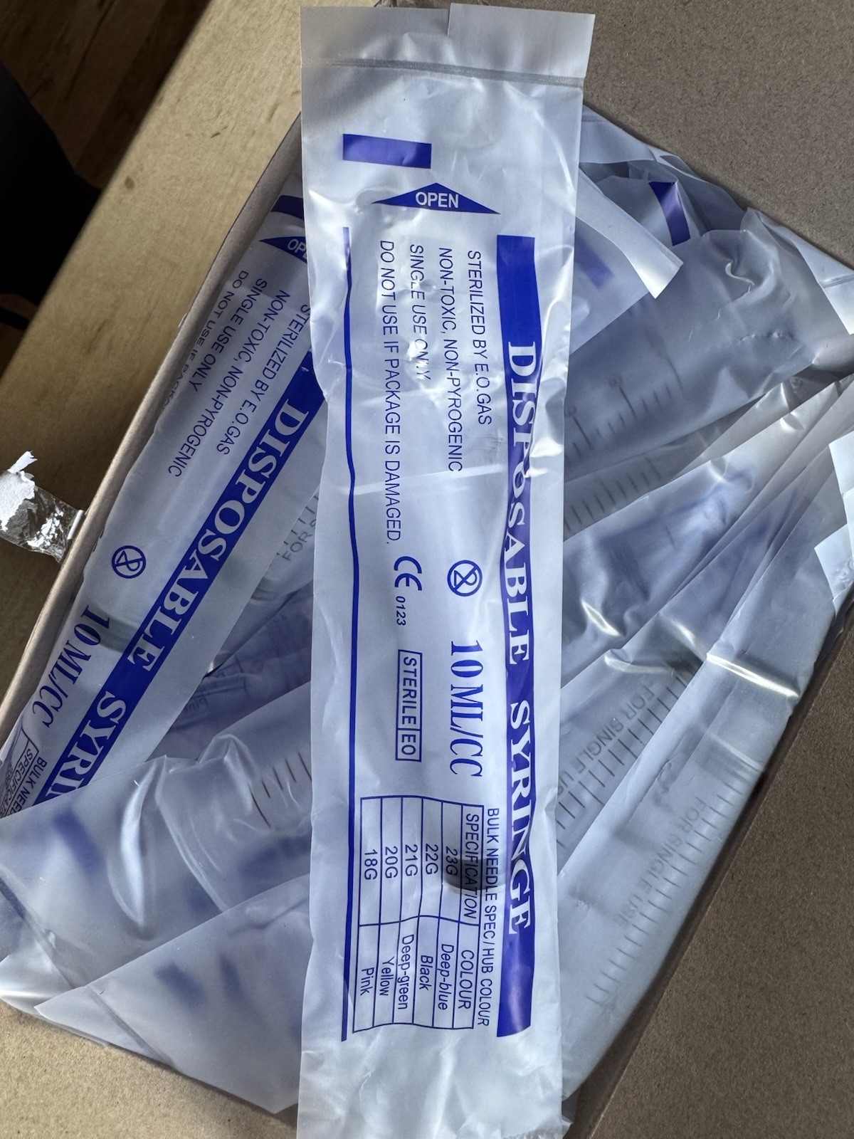 10-Pack 10ml Syringes – Individually Sealed, Exp 2030, Medical Lab Dental Use