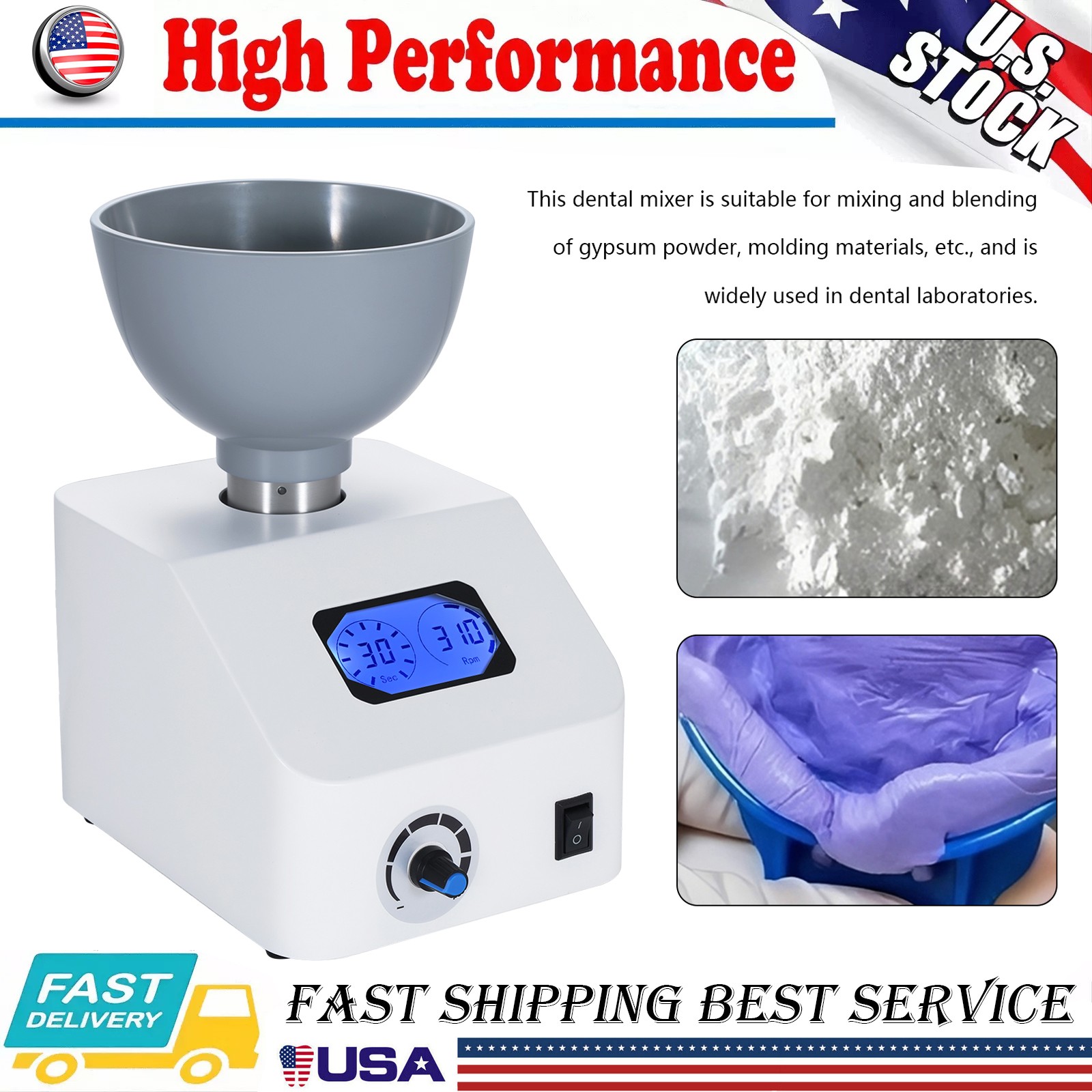 DENTAL LAB IMPRESSION MATERIAL ALGINATE MIXER 110V