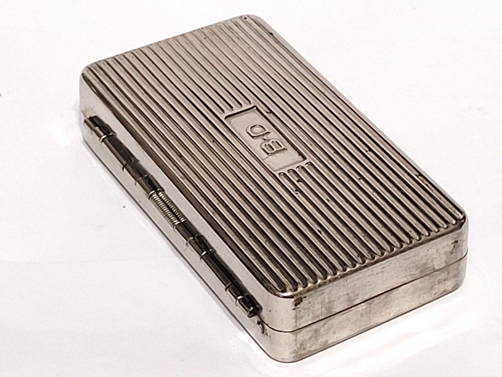 Vtg RARE B&D (Becton Dickinson) Hypodermic needle Silver / Nickel carry case