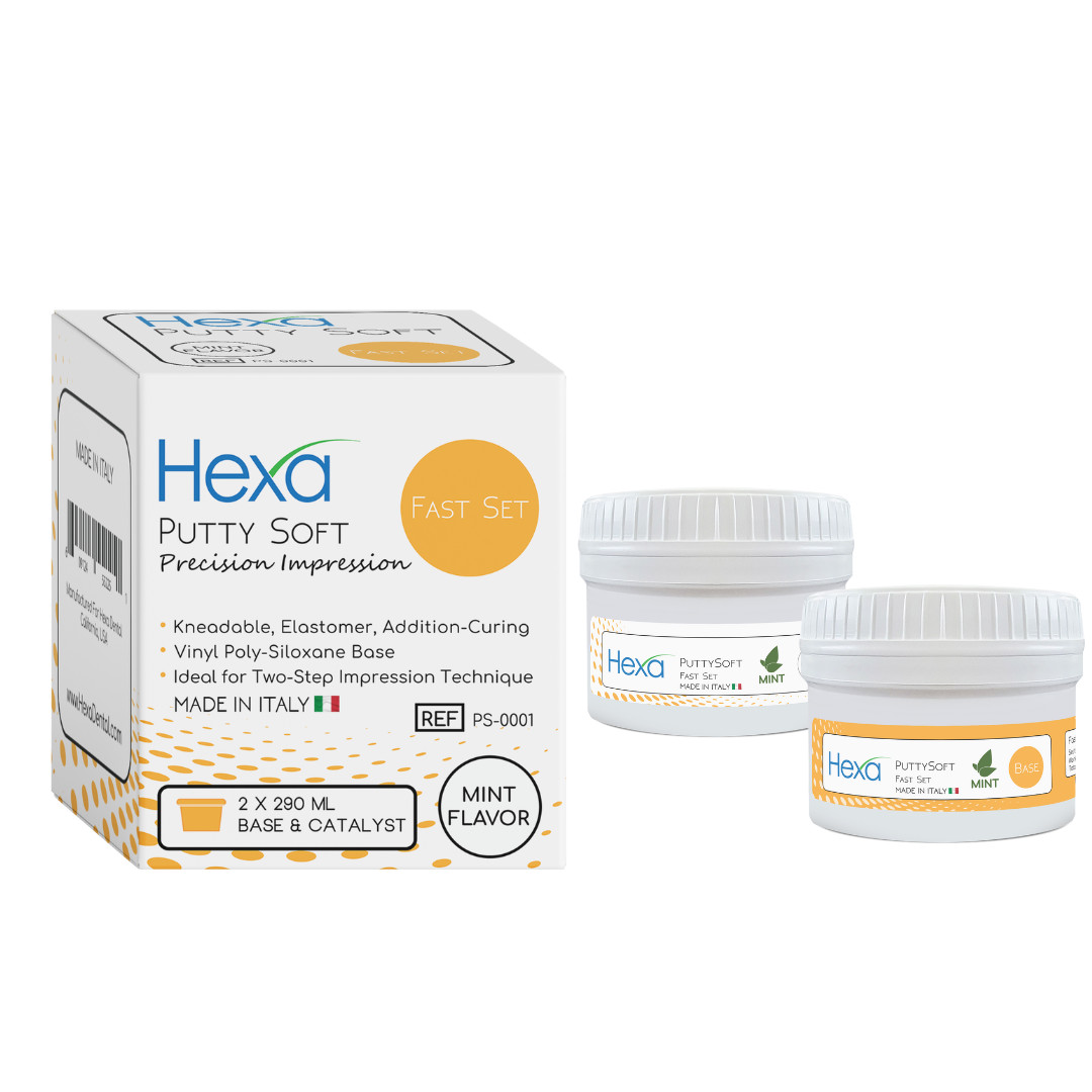 Hygedent Hexa VPS Putty Soft Regular Set Mint 290 mL Base & Catalyst BB 06/2026