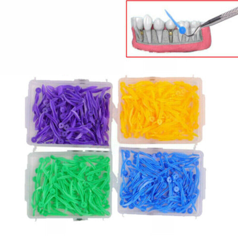 Dental Plastic Wooden Wedges Arc Diamond Diastema Matrix Wedge w Circular Hole