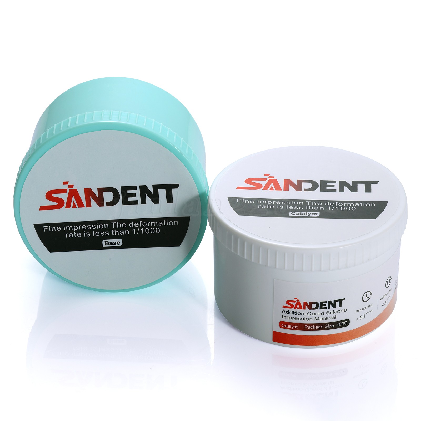4 x Dental Soft Putty Fast Set Impression Material (400g Base + Catalyst) Ger
