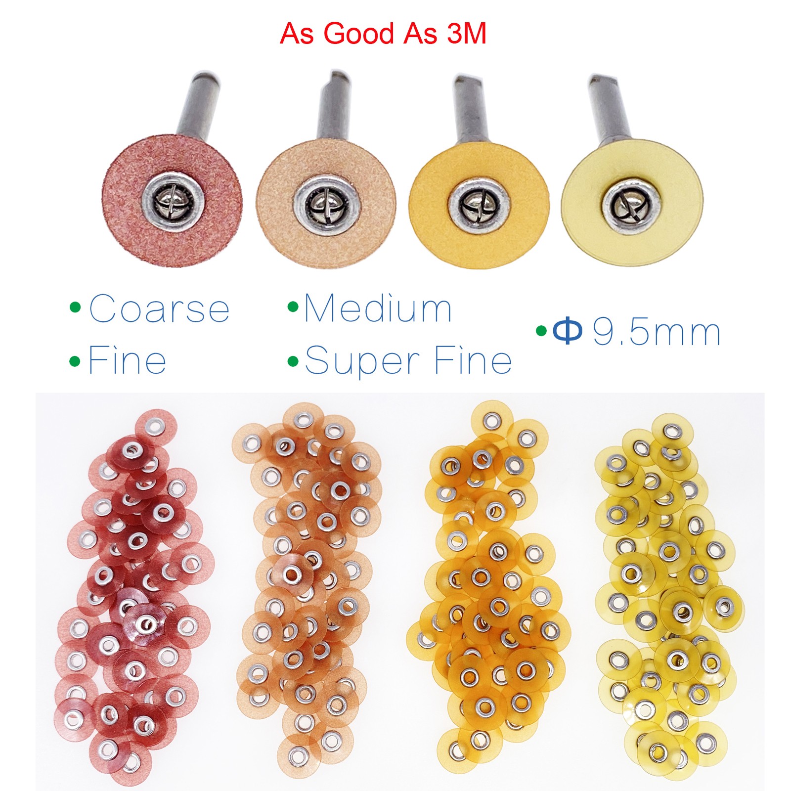 Dental Sof-Lex Soflex Contouring & Polishing All Sizes Pop-On Discs 3/8″ 9.5mm
