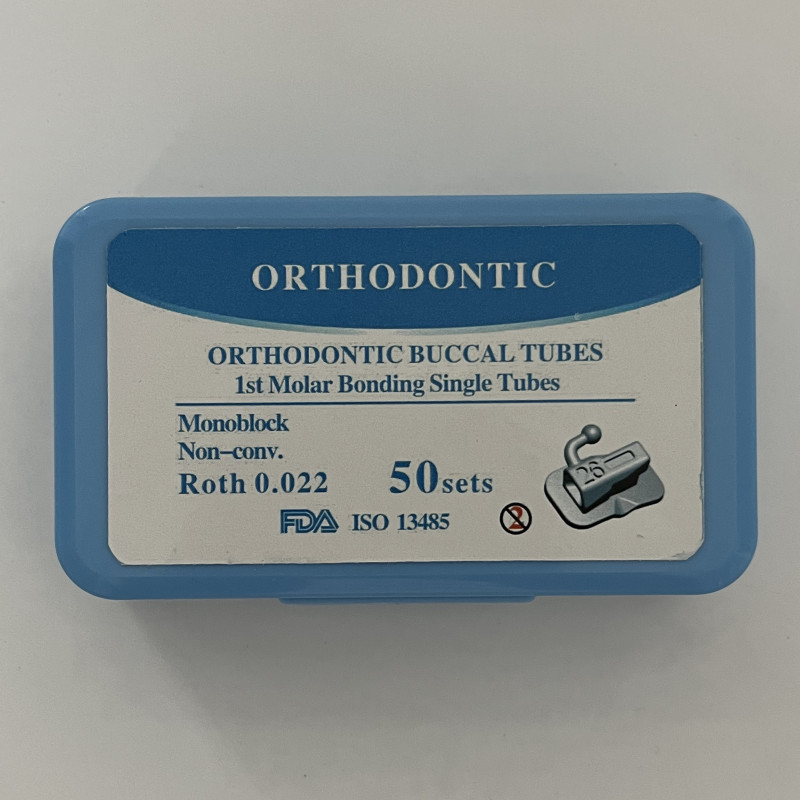 50Set Dental Orthodontic Buccal Tubes 1st 2nd Molar Roth/MBT 022 Bondable U1/L1