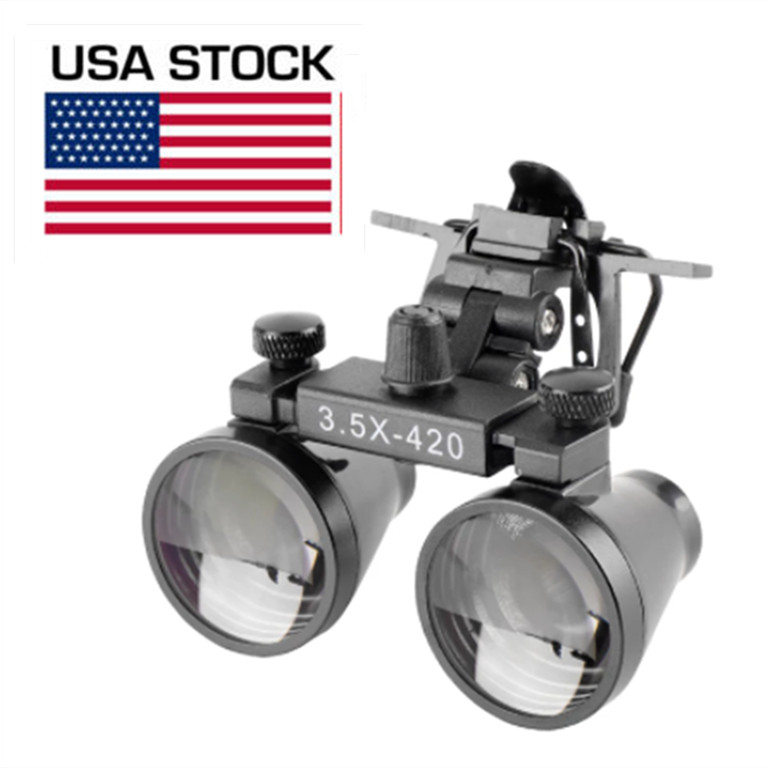 3.5X Dental Binocular Loups with Metal Clip Clip-on Magnifying Loupes US STOCK