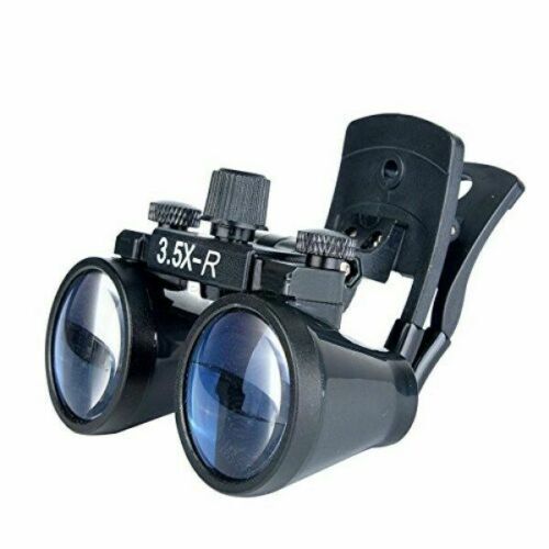 Dental 3.5X-R Binocular Loupes Compound Optic with Bag Clip-on Magnifier DY-110