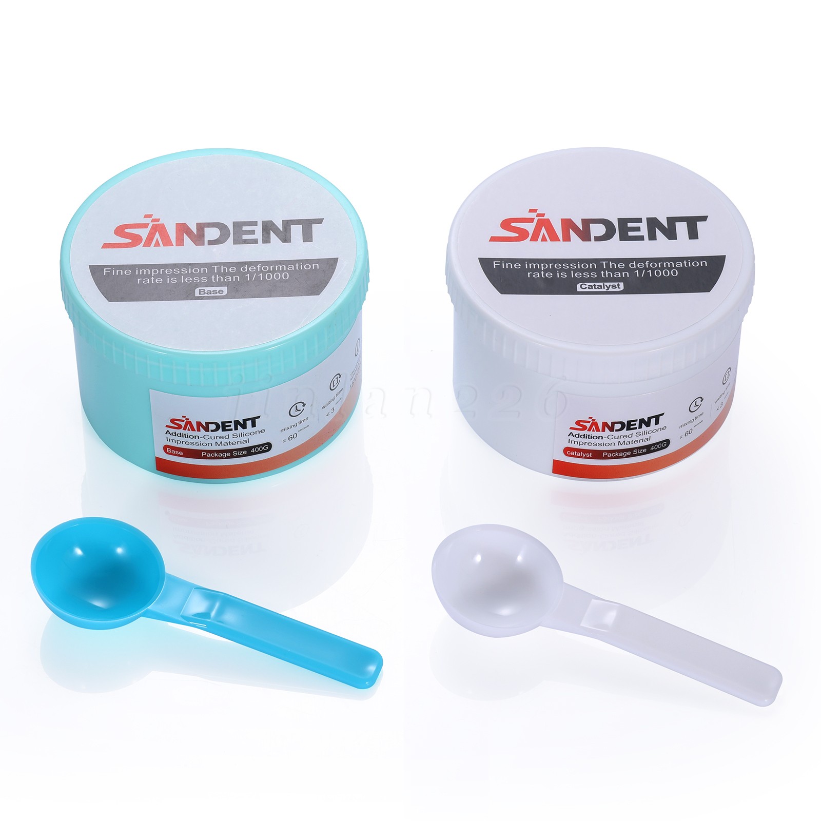 4 x Dental Soft Putty Fast Set Impression Material (400g Base + Catalyst) Ger