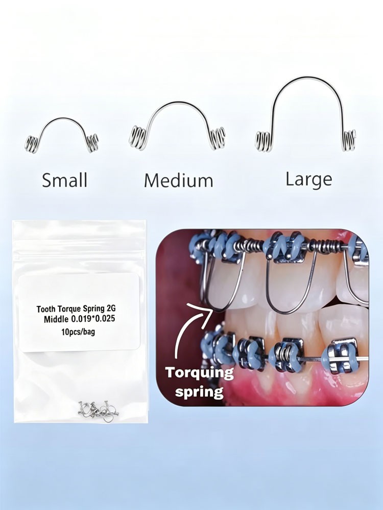 100pcs Dental Ortho Self-Lock Separating Springs Separate Steel Separator Spring