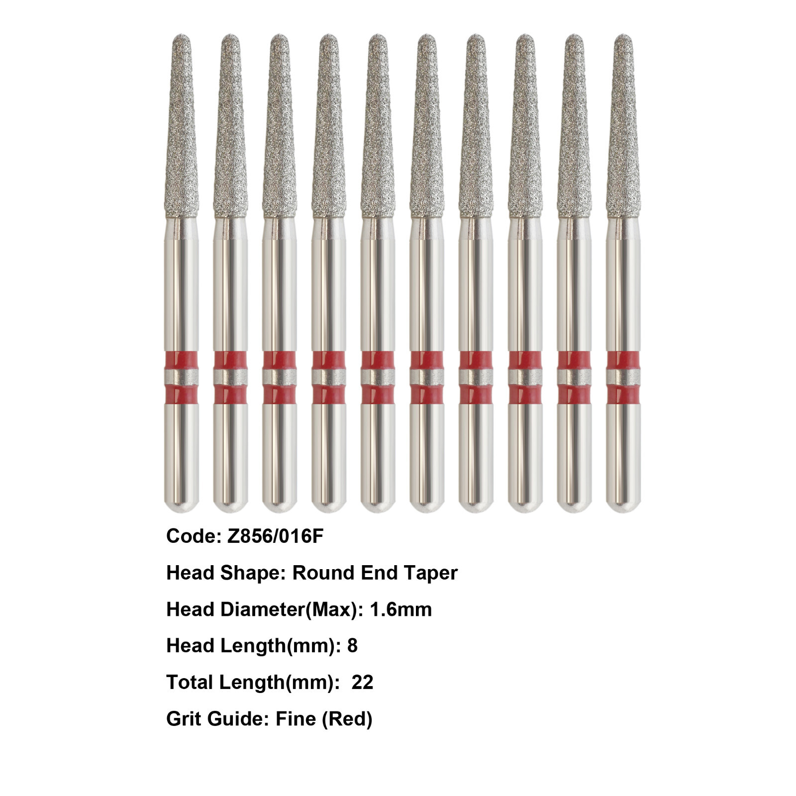 Zirconia Diamond Bur High Speed Bur FG Z368 Z856 Z850 Z881 Z379 Fine Medium Grit