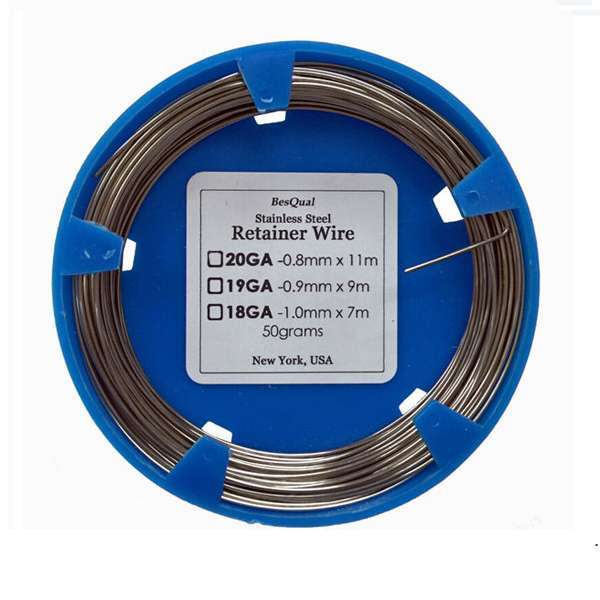 BesQual Retainer Wire – 19GA, 1 spool, 0.9mm x 9m, stainless