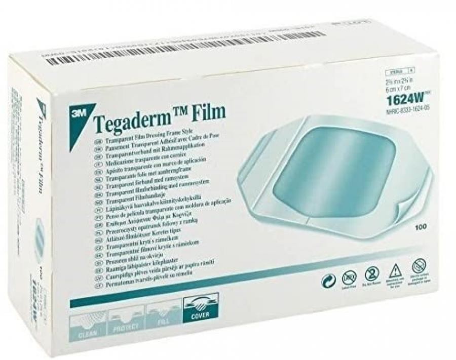 3M Tegaderm Film Dressing 2-3/8×2-3/4″ Frame Delivery W/ Label Sterile 100