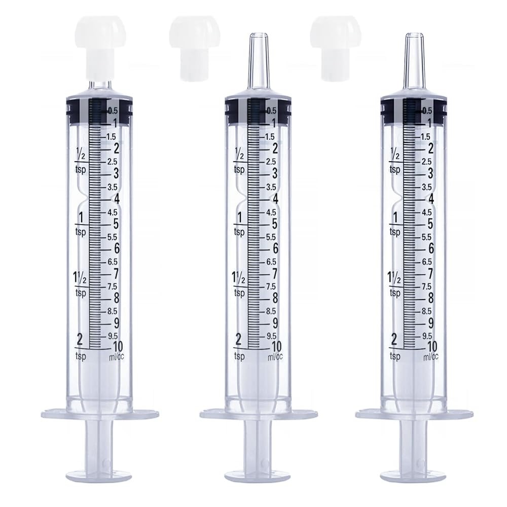 10mL Syringe for Liquid, Food, Oral, Scientific Labs, Measurement, Dispensing,