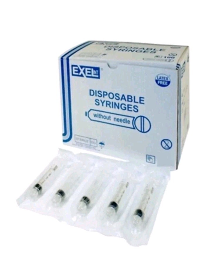 Exel Luer Lock Tip Syringe Without Needle 10ml, Case Of 8 Boxes, 100 Per Box