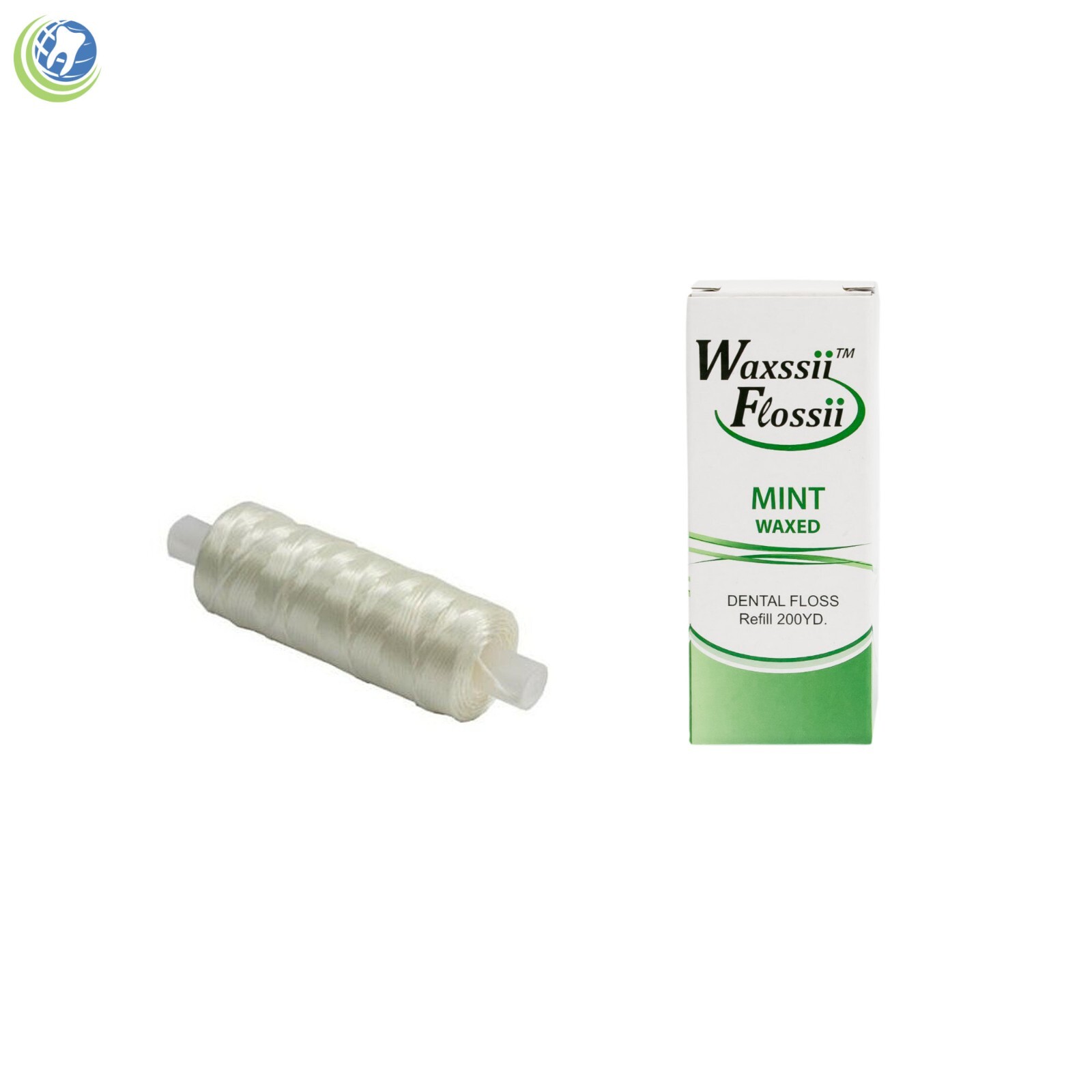2X DENTAL FLOSS MINT FLAVOR WAXED REFILLS FOR PROFESSIONAL DISPENSER 200 YD/EACH