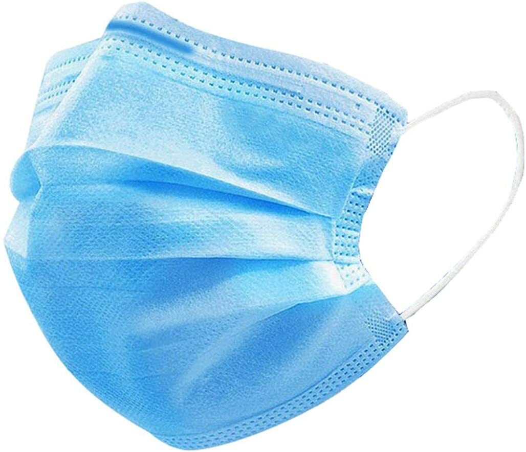 100 3-Ply Blue Medical Disposable Mouth Face Masks Covers (2 Box of 50)