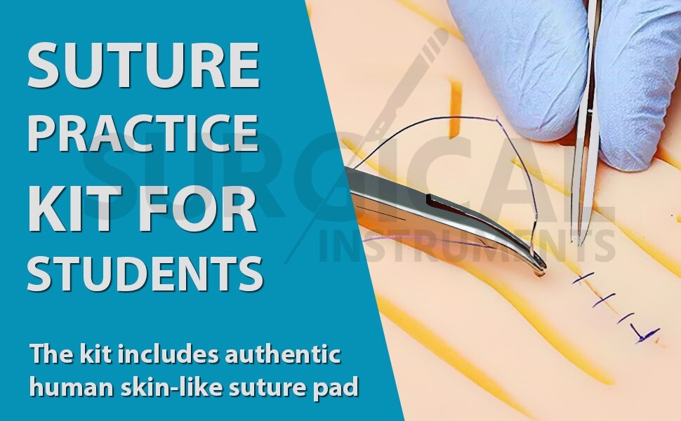 60 Pcs Skin Suture Practice Silicone Pad Wound Simulated Surgical Training Kit