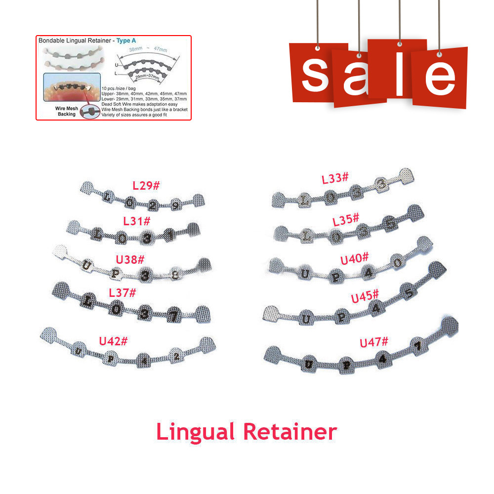 2 pcs/pack Orthodontic Bondable Lingual Retainer Wire Mesh Base Mark OEM