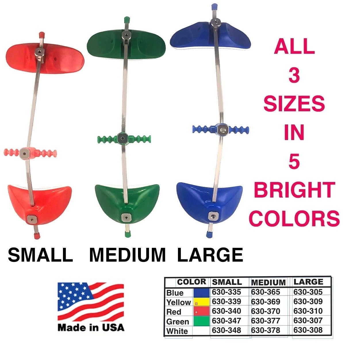 Orthodontic SMALL, MEDIUM or LARGE Adjustable Class III Face Mask Single Pole