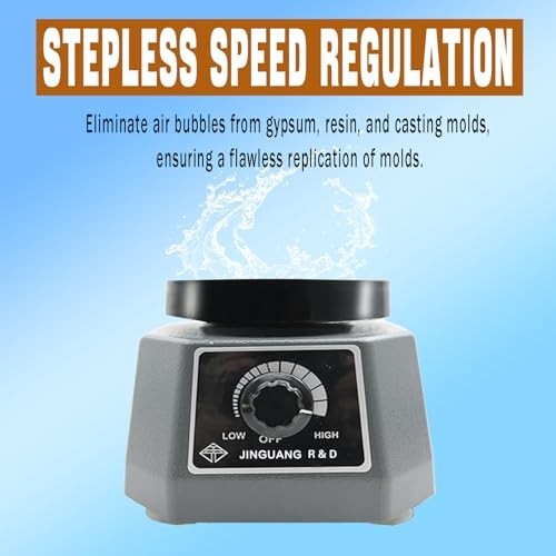 High Power Dental Vibrating Plate Table, 4″ Round Oscillator, Non-Slip Lab Vibra