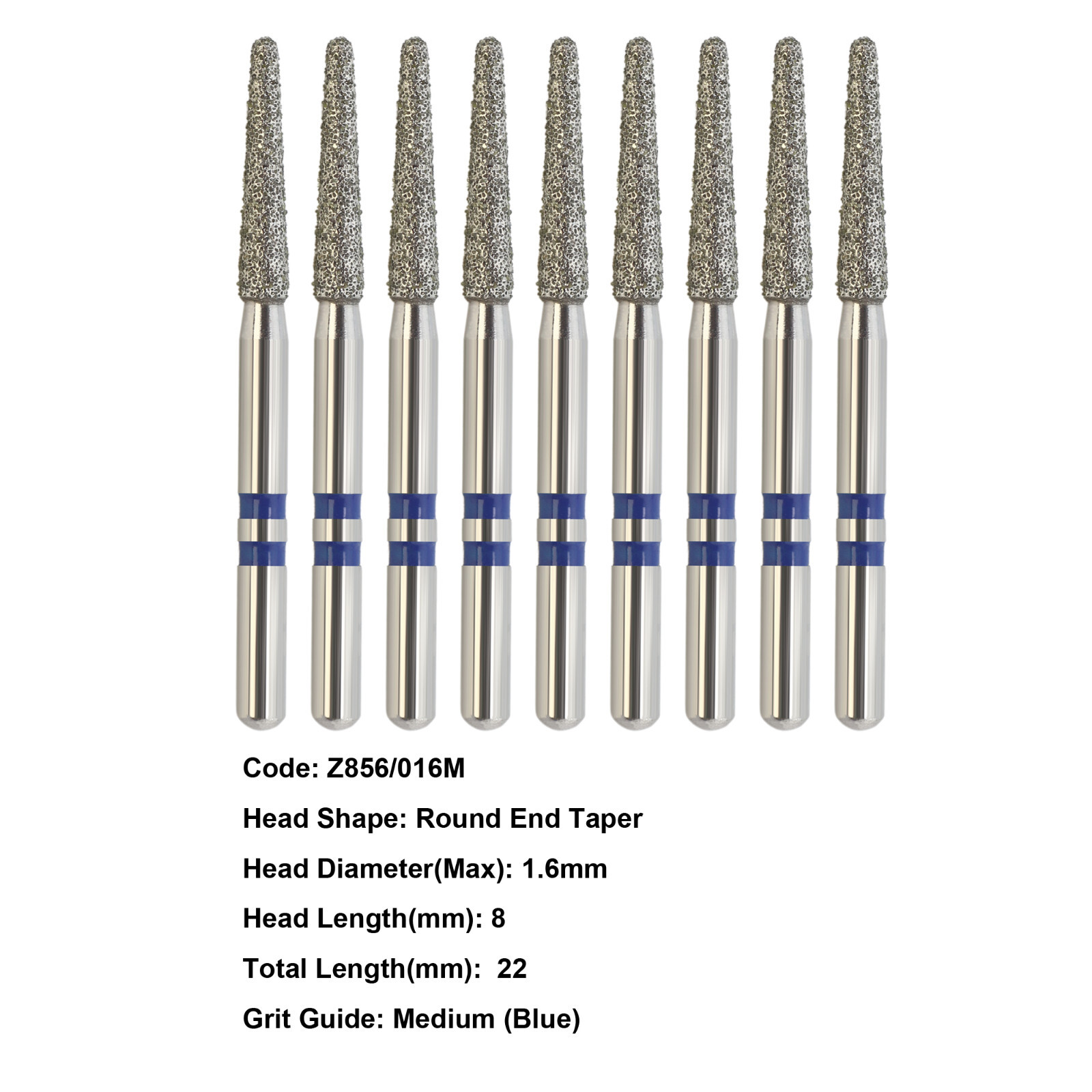 Zirconia Diamond Bur High Speed Bur FG Z368 Z856 Z850 Z881 Z379 Fine Medium Grit