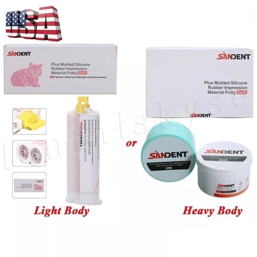 Dental Elastomeric Impression Putty Soft Silicone Material SANDENT USA