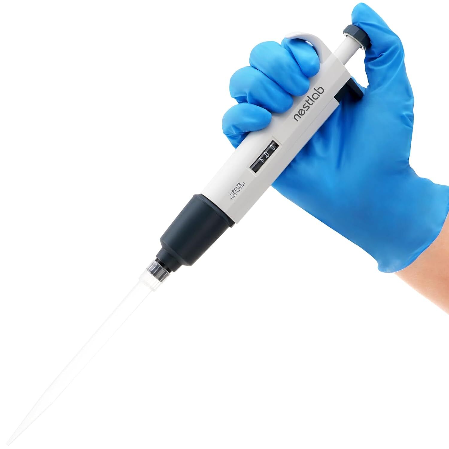 5Pcs Adjustable Volume Pipette Lab Single Channel Micropipette High Precision US
