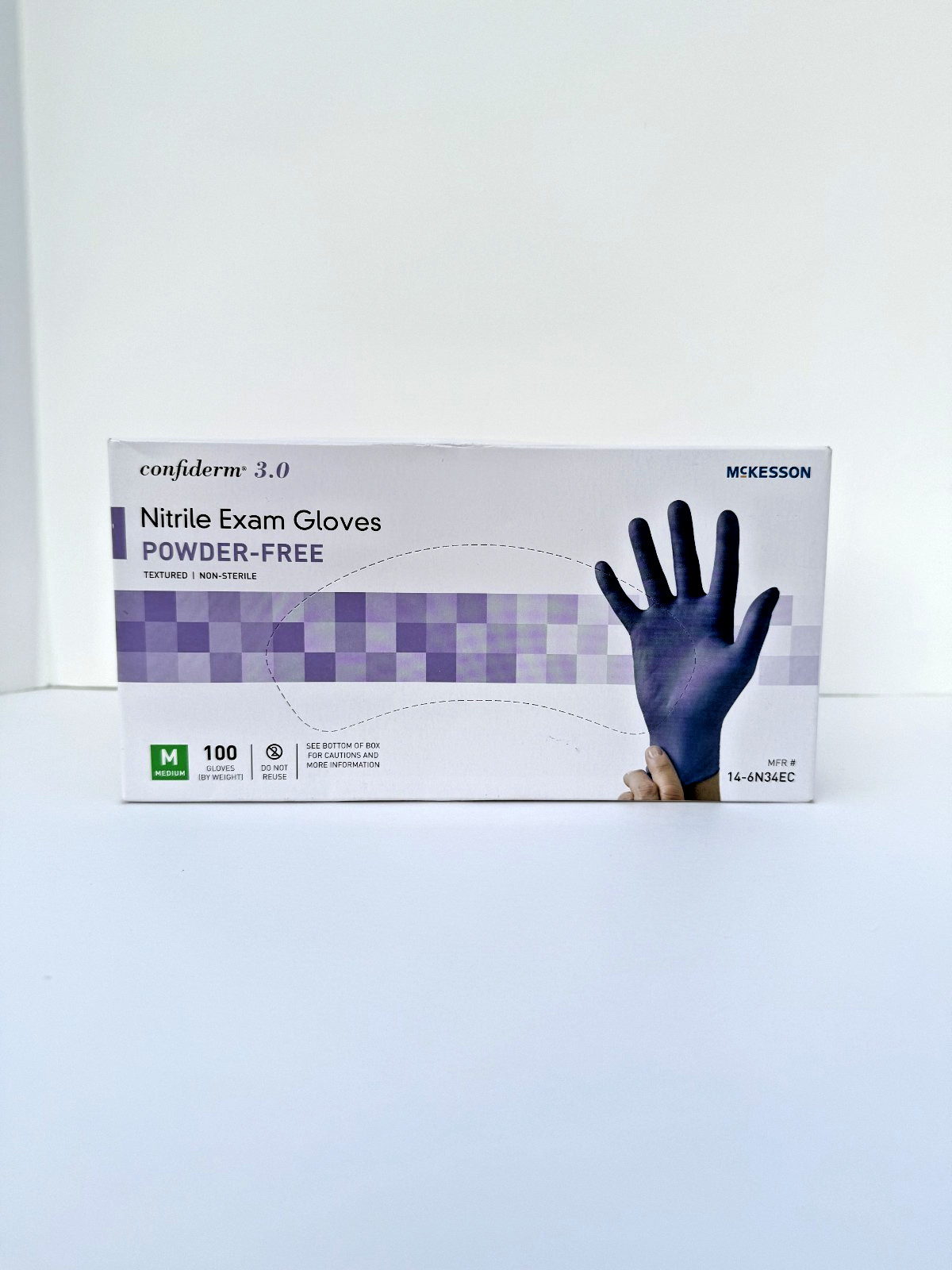 McKesson Confiderm Nitrile Exam Gloves – 200 Count (2×100) Powder Free – New