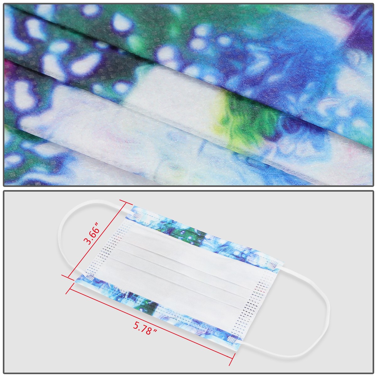 [For KID] 50 PCS Stylish Disposable Face Mask 3-Ply Non-Medical Cover – Space