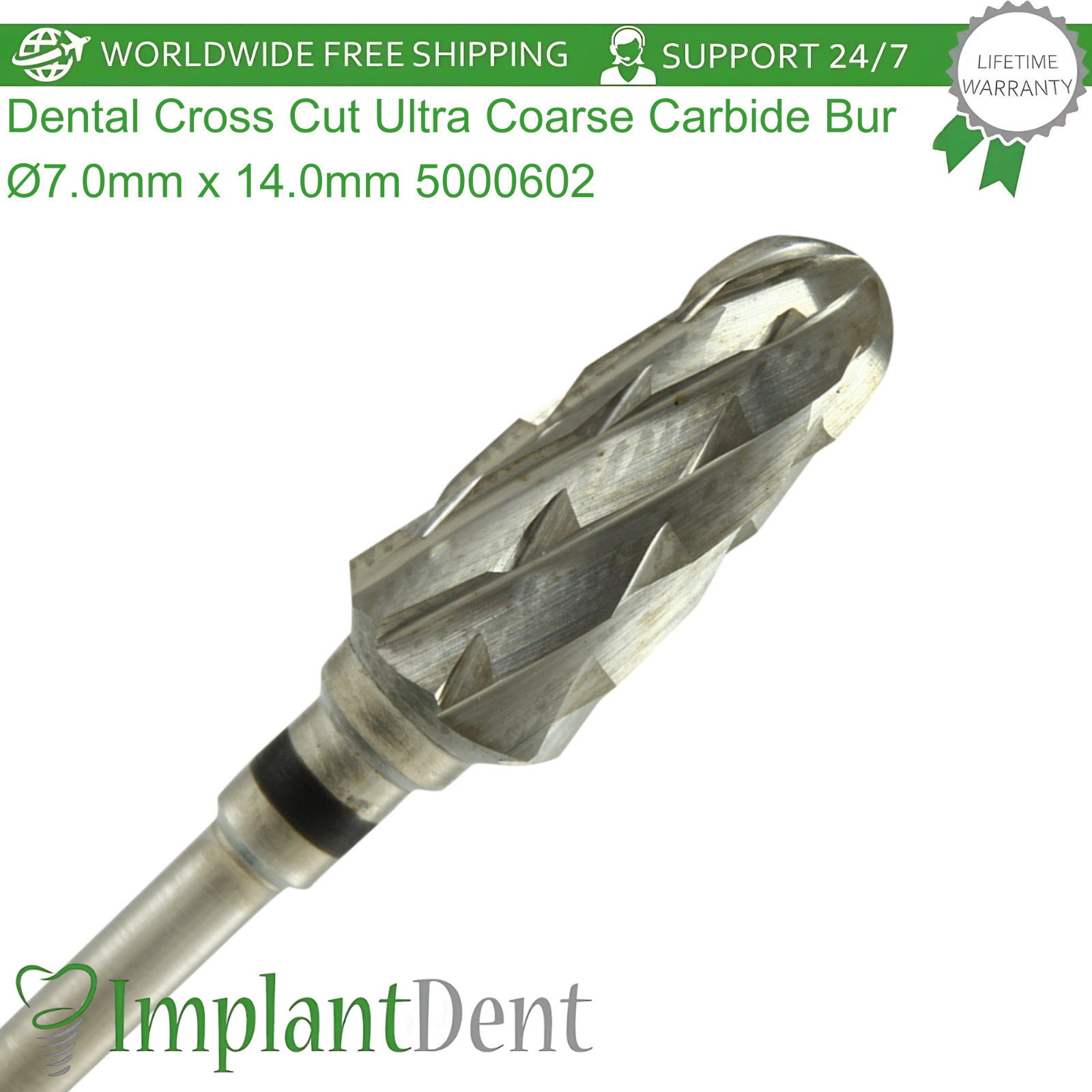 Dental Cross Cut Ultra Coarse Carbide Ø7.0mm x 14.0mm Bur 5000602 Dentistry Tool